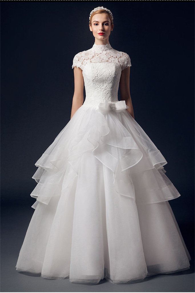 Short White Puffy Wedding Dresses