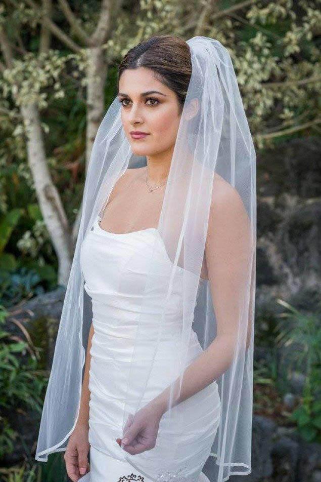 Satin Trimmed Veil