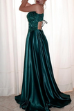 Women Side Slit Prom Dress Long Appliques Evening Gowns Fashion Formal Party Dress PFP2710