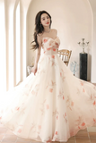 A line Sweetheart Neck Champagne Long Prom Dress, Champagne Long Formal Dress PFP2627