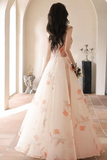 A line Sweetheart Neck Champagne Long Prom Dress, Champagne Long Formal Dress PFP2627