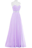 Simple Violet Chiffon Beading Cheap Elegant Long High Low Prom Dresses PFP1054