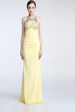 Daffodil Long Beaded Open Back Prom Evening Dresses PFP1301